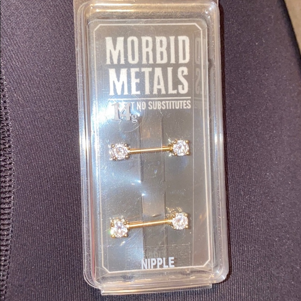 Morbid metals nipple rings